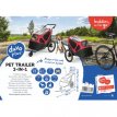 13172 Pet trailer 2-in-1 zwart/rood