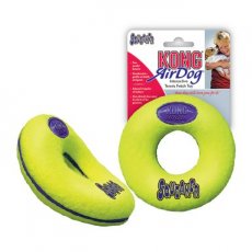 Kong air squeaker donut geel L