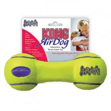 Kong air squeaker dumbbell geel M