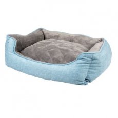 Mand rechthoekig tweed sky blauw/zwart