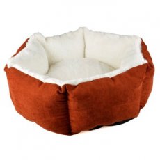 14073 Mand hexa velvet copper rood/wit