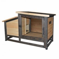 Woodland Design konijnenverblijf Bunny Barnet Houtkleurig