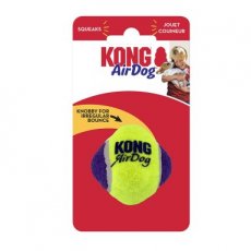 74013576 Kong airdog squeaker knobby ball geel/fuchsia