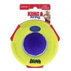 Kong airdog squeaker saucer geel/fuchsia