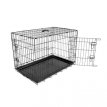 780/481 Draadkooi topline 2 deuren plastic schuif zwart76x48x54cm